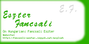 eszter fancsali business card